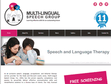 Tablet Screenshot of multi-lingualspeechgroup.com